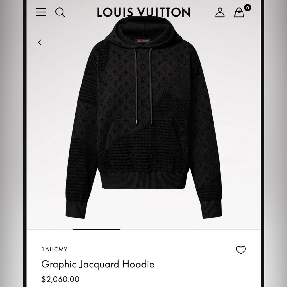 Louis Vuitton Black Jacquard Knitwear